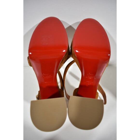 Christian Louboutin Movida Sandal 130 Foxy Brown Suede Platform Heel Pump 39 - Picture 11 of 11